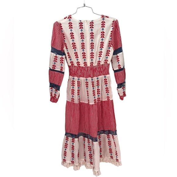 Area Stars Embroidered Sorrento V-Neck Dress XS - Picture 5 of 7